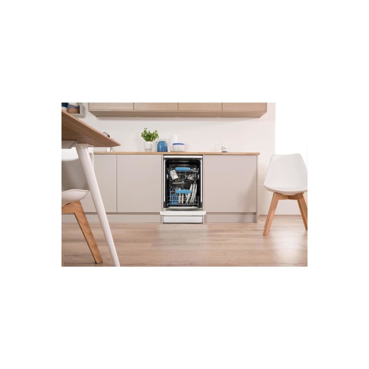 Indesit Extra DSR57M96Z 10 Place Slimline Freestanding Dishwasher with Quick Wash - White