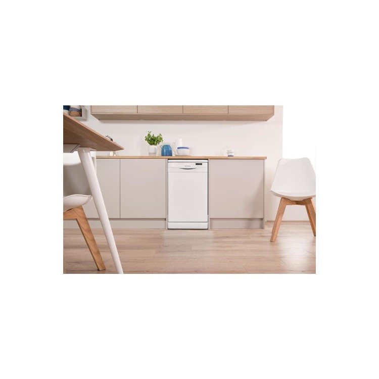 Indesit Extra DSR57M96Z 10 Place Slimline Freestanding Dishwasher with Quick Wash - White
