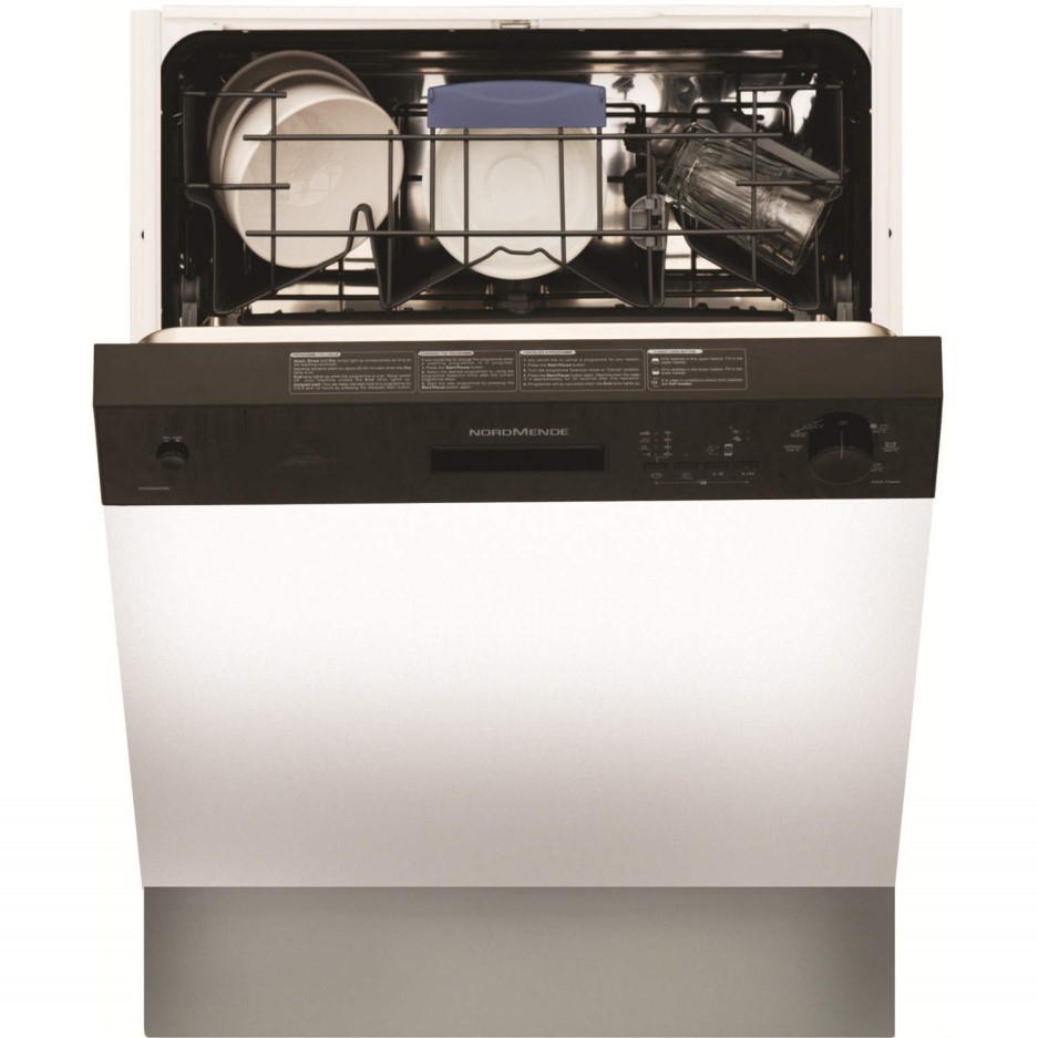 NordMende DSSN60BL 12 Place Semi Integrated Dishwasher Black Control