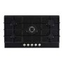 De Santii 90cm 5 Burner Gas on Glass Gas Hob - Black