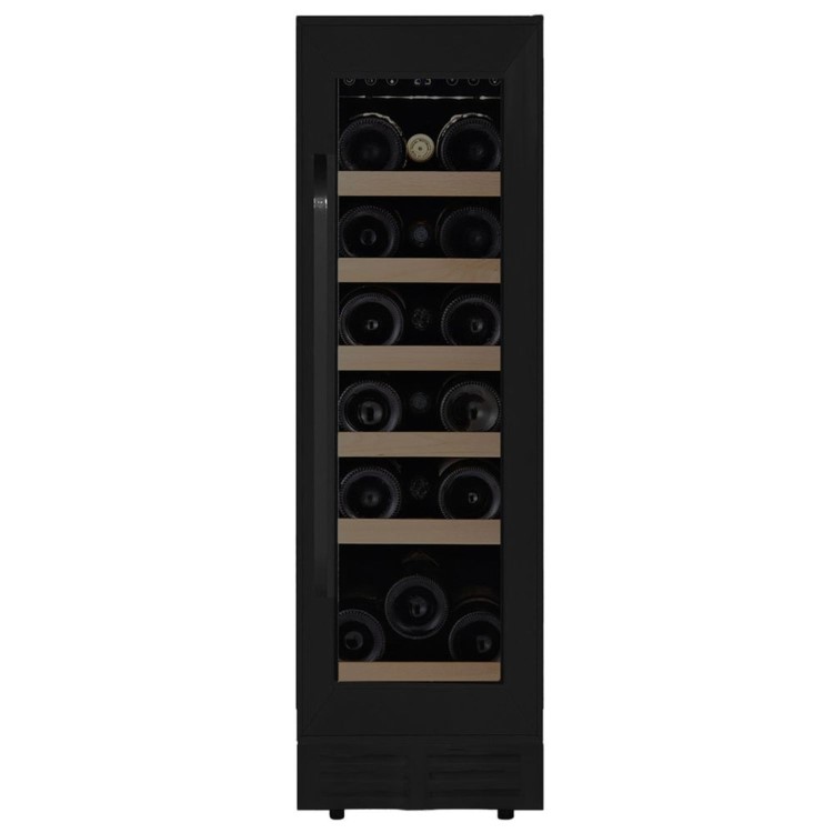 De Santii 19 Bottle Capacity Single Zone Built in Wine Cooler - Black