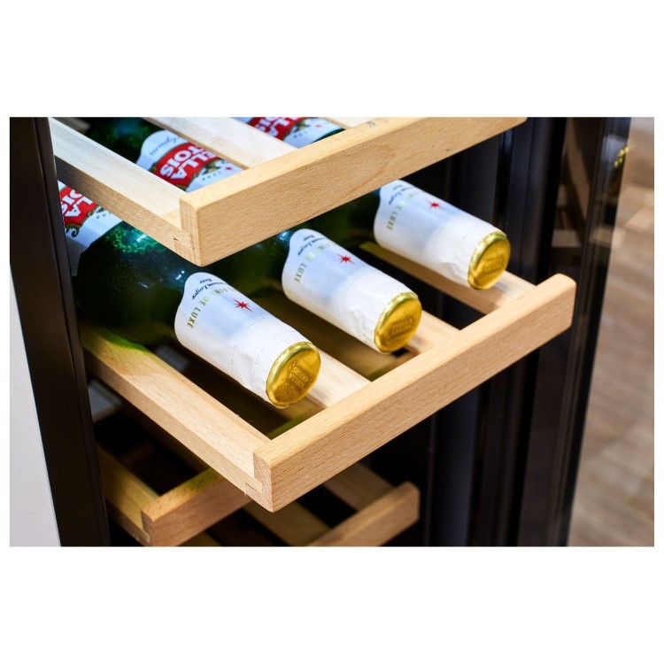De Santii 19 Bottle Capacity Single Zone Built in Wine Cooler - Black