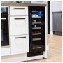 De Santii 19 Bottle Capacity Single Zone Built in Wine Cooler - Black
