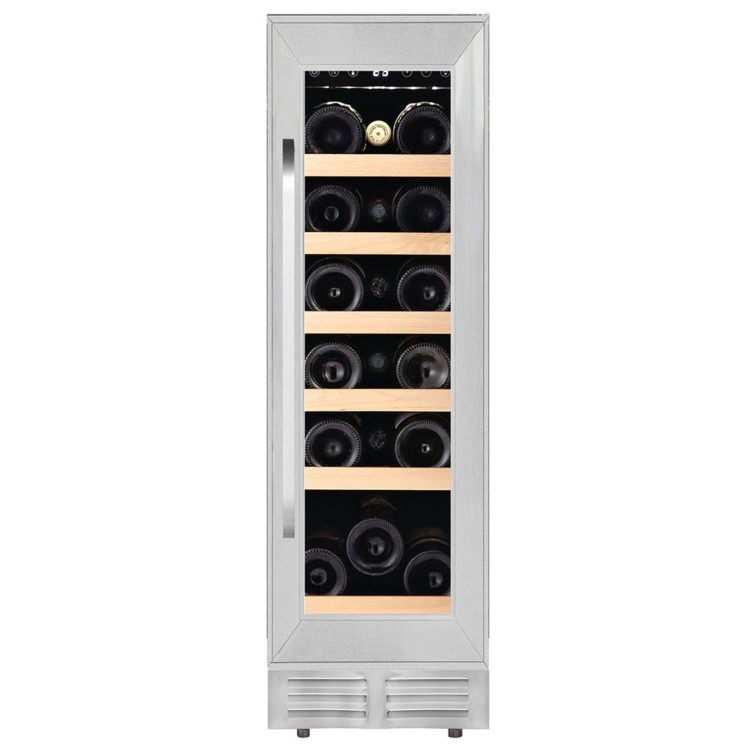 De Santii 19 Bottle Capacity Single Zone Built in Wine Cooler - Stainless Steel