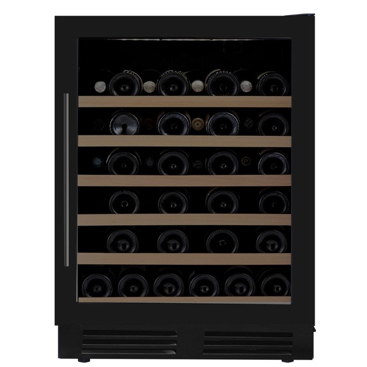 De Santii 52 Bottle Capacity Single Zone Built in Wine Cooler - Black