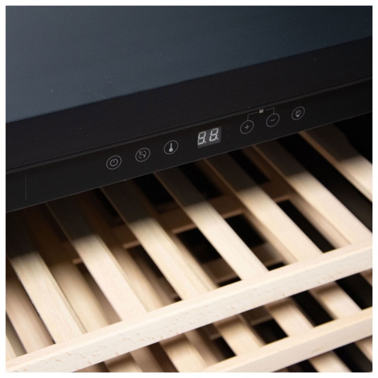 De Santii 52 Bottle Capacity Single Zone Built in Wine Cooler - Black