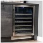 De Santii 52 Bottle Capacity Single Zone Built in Wine Cooler - Stainless steel