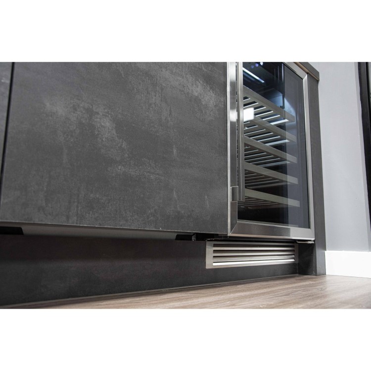 De Santii 52 Bottle Capacity Single Zone Built in Wine Cooler - Stainless steel