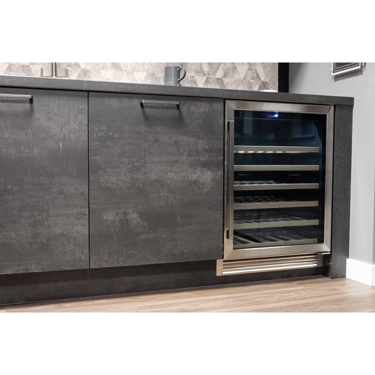 De Santii 52 Bottle Capacity Single Zone Built in Wine Cooler - Stainless steel