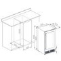 De Santii 52 Bottle Capacity Single Zone Built in Wine Cooler - Stainless steel