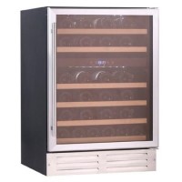 De Santii 46 Bottle Capacity Dual Zone Built-in Wine Cooler - Stainless Steel