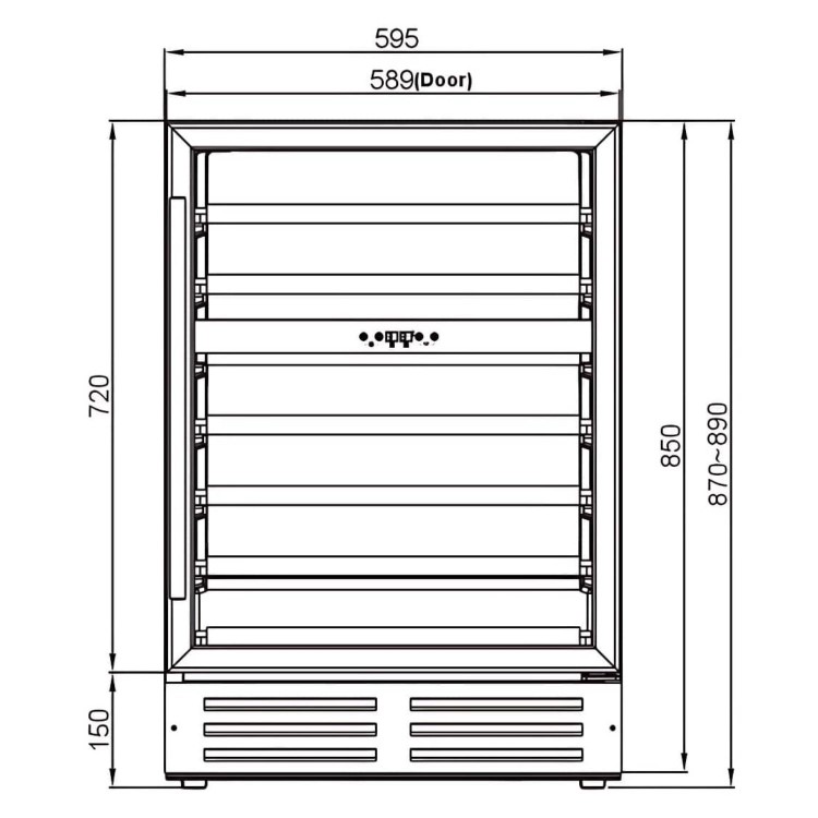 De Santii 46 Bottle Capacity Dual Zone Built-in Wine Cooler - Stainless Steel