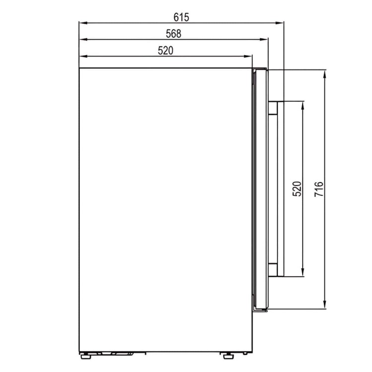 De Santii 46 Bottle Capacity Dual Zone Built-in Wine Cooler - Stainless Steel