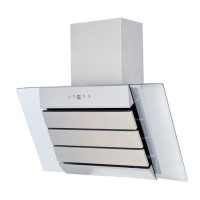 De Santii 60cm Angled Chimney Cooker Hood - Stainless Steel