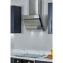 De Santii 60cm Angled Chimney Cooker Hood - Stainless Steel