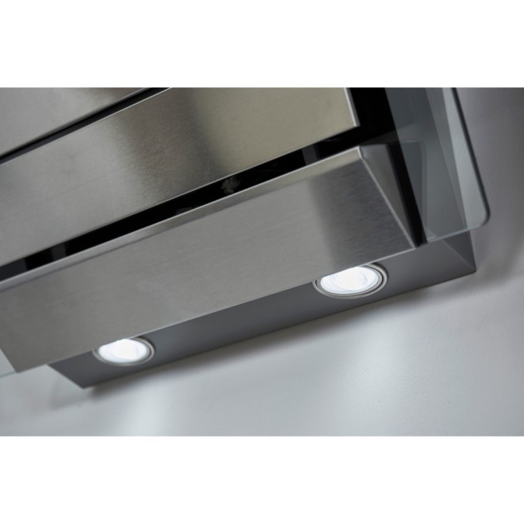 De Santii 60cm Angled Chimney Cooker Hood - Stainless Steel