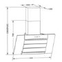 De Santii 60cm Angled Chimney Cooker Hood - Stainless Steel