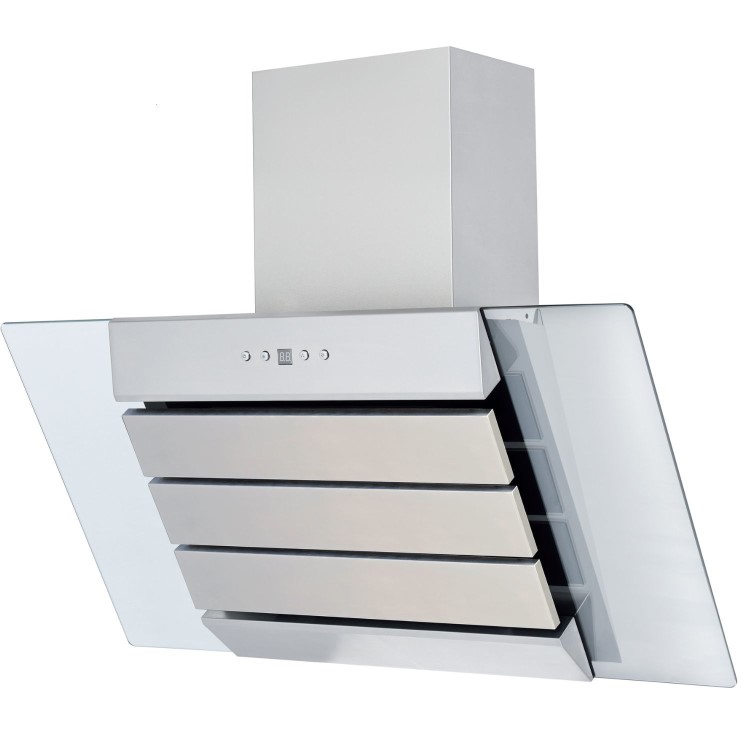 De Santii 70cm Angled Chimney Cooker Hood - Stainless Steel