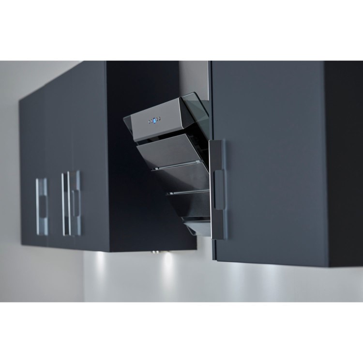 De Santii 70cm Angled Chimney Cooker Hood - Stainless Steel