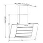 De Santii 70cm Angled Chimney Cooker Hood - Stainless Steel