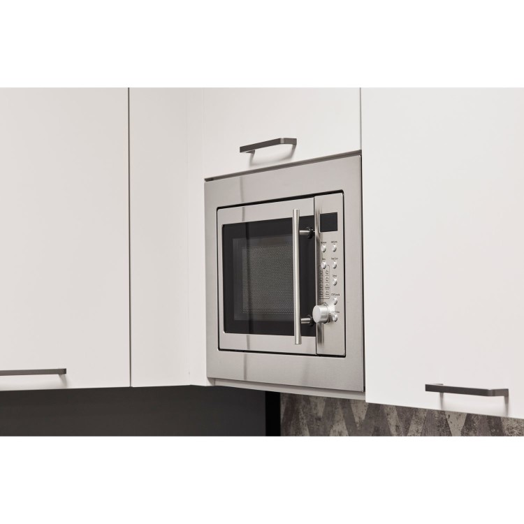 De Santii Built-In Microwave with Grill - Stainless Steel