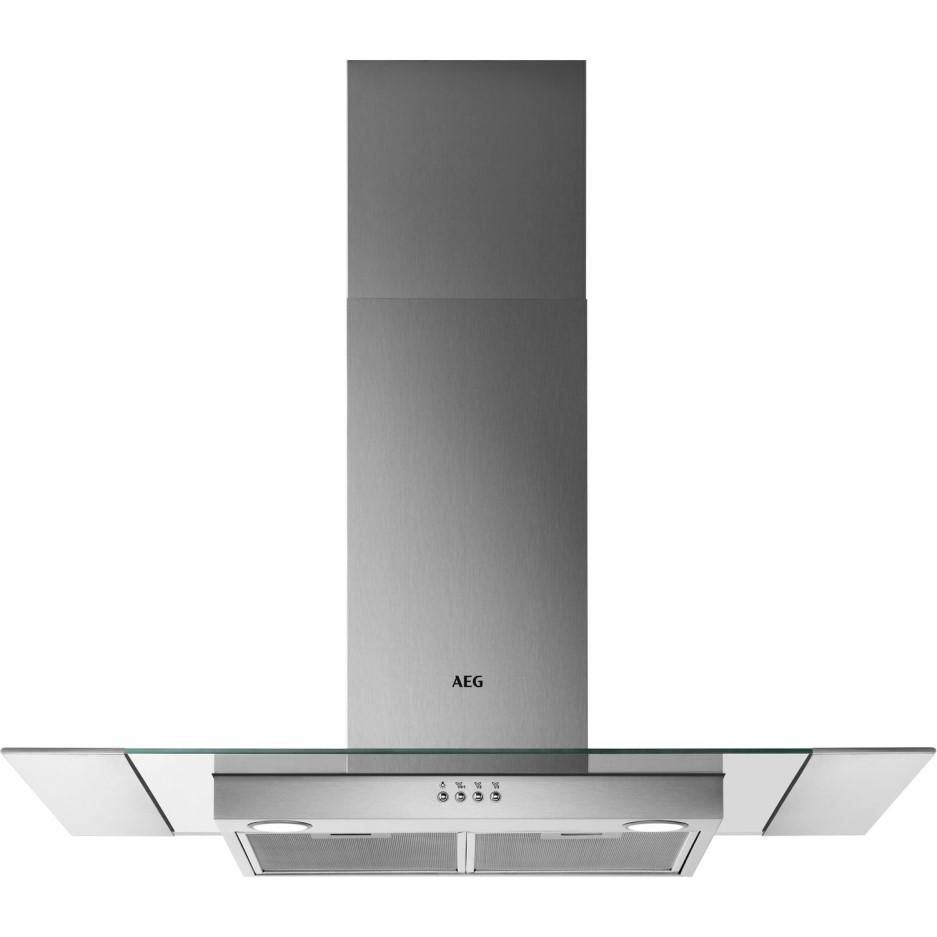 AEG 60cm Chimney Cooker Hood with Flat Glass Canopy Stainless Steel