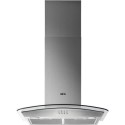 DTB3653M AEG 5000 Series 60cm Curved Glass Chimney Cooker Hood - Stainless Steel