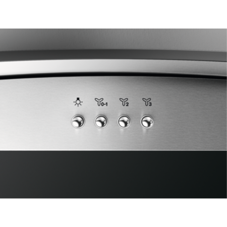 AEG 5000 Series 60cm Curved Glass Chimney Cooker Hood - Stainless Steel