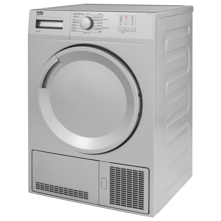 GRADE A2 - Beko DTGC7000S 7kg Freestanding Condenser Tumble Dryer - Silver