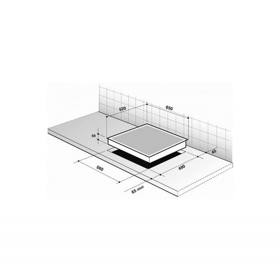 De Dietrich DTi1105WE 65cm Wide Four Zone Induction Hob In White Glass