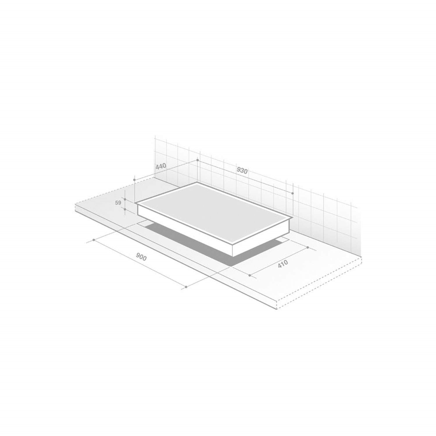 De Dietrich DTI1199GE 93cm Touch Control Zoneless Induction Hob Grey