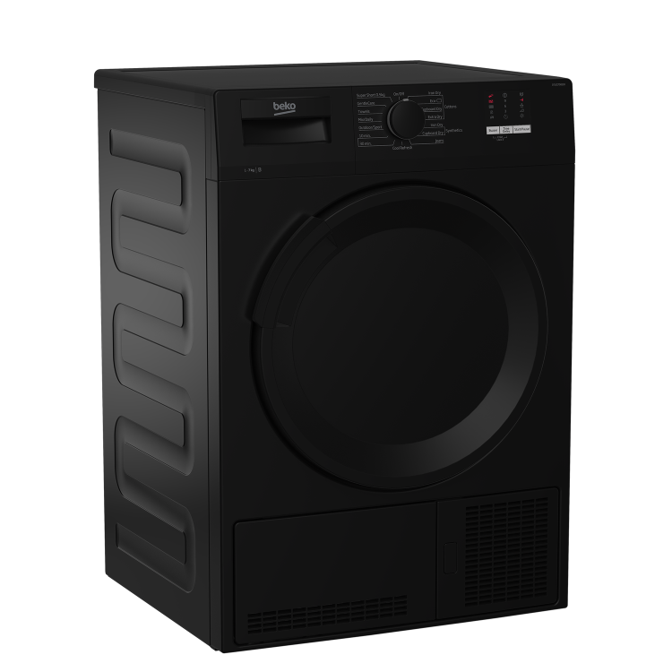 Refurbished Beko DTLCE70051B 7KG Freestanding Condenser Tumble Dryer - Black