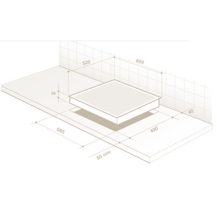 De Dietrich DTi1204X 56cm Wide Touch Control Four Zone Induction Hob
