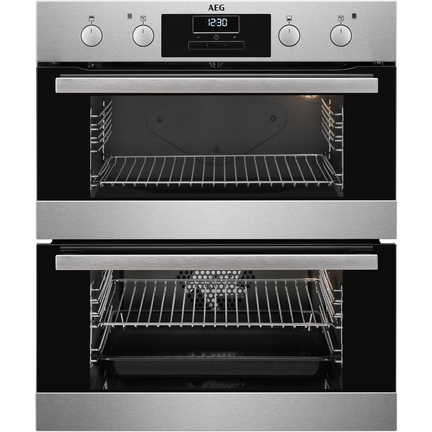 Refurbished AEG DUB331110M 60cm Double Built Under Electric Oven Stainless Steel