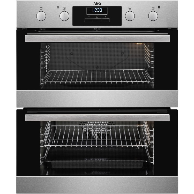 AEG 6000 Series DUB331110M Built-Under Electric Double Oven - Stainless Steel