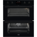 A1/DUB535060B Refurbished AEG 6000 Series DUB535060B 60cm Double Built Under Electric Oven Black