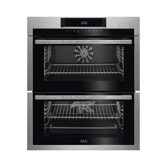 AEG Electric Built Under Double Oven - Stainless Steel