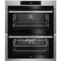 Refurbished AEG DUE731110M 60cm Double Built Under Electric Oven with Catalytic Liners Stainless Steel