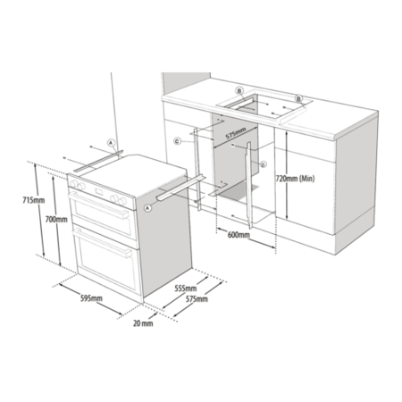 Hotpoint Built Under Electric Double Oven - Black
