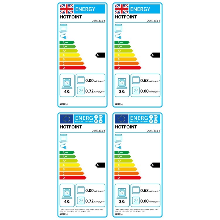 Hotpoint DUH12G1B Built Under Electric Double Oven - Black