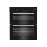 Indesit Electric Built In Double Oven - Black