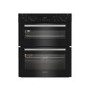Indesit Electric Built In Double Oven - Black