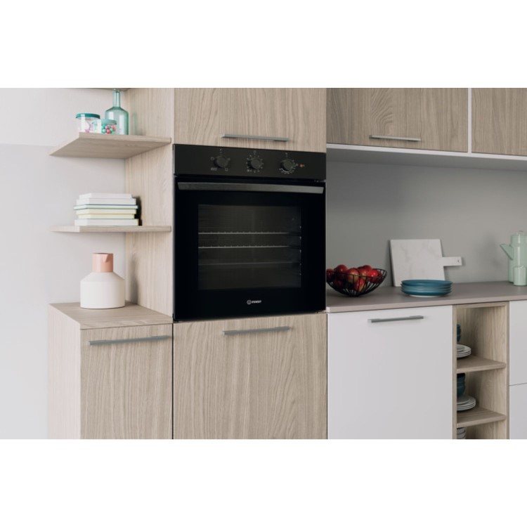 Indesit Electric Built In Double Oven - Stainless Steel