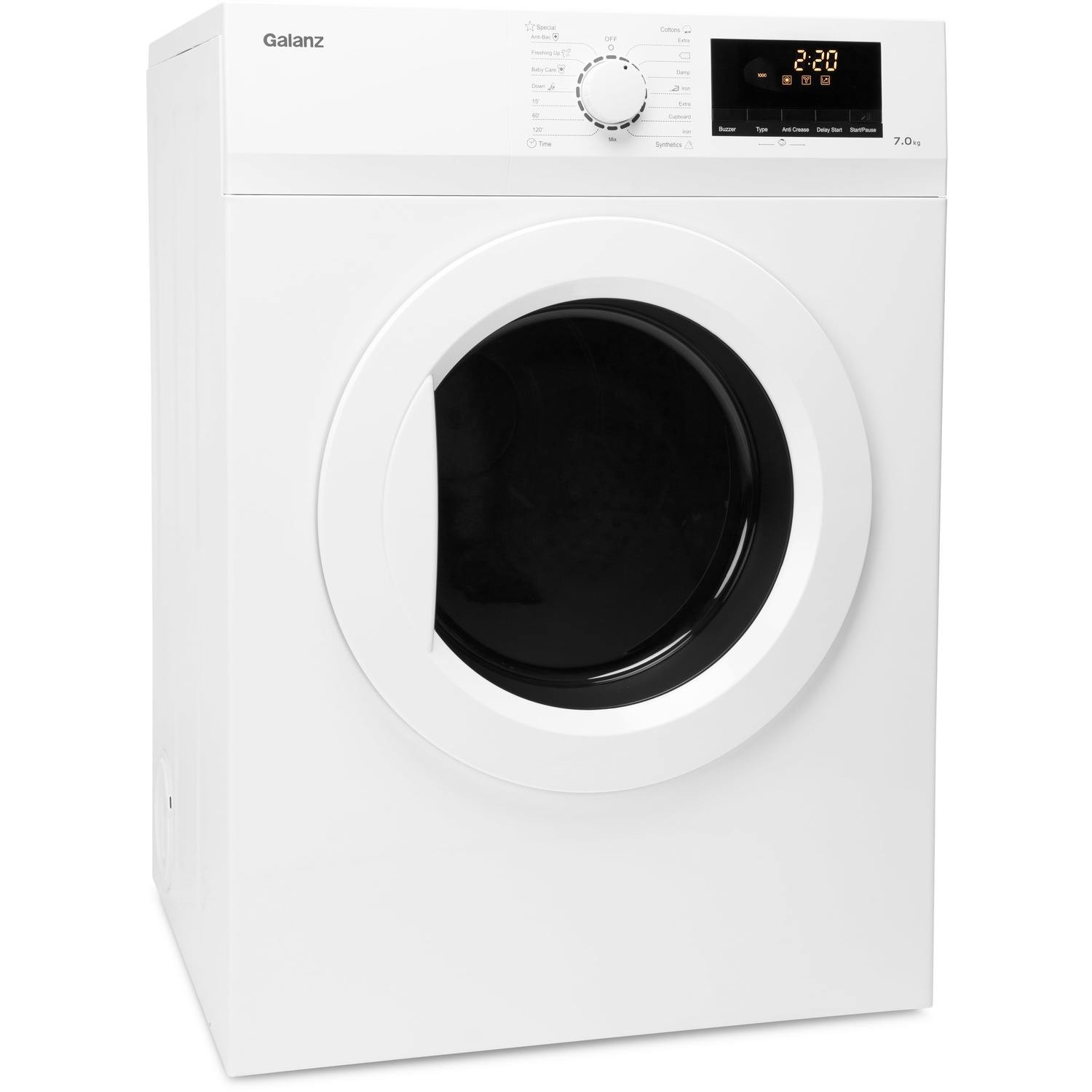 Galanz DUK001W 7kg Freestanding Vented Tumble Dryer With Sensor Drying