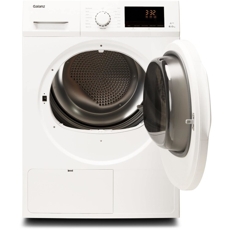 Galanz DUK002W 8kg Freestanding Condenser Tumble Dryer With Sensor Drying - White