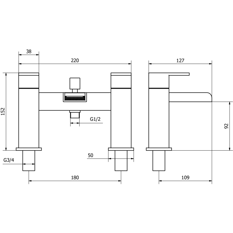 Atlas Bath Shower Mixer Tap