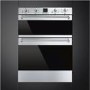 Smeg DUSF636X Classic Dark Glass Double Under Counter Multifunction Oven Stainless Steel