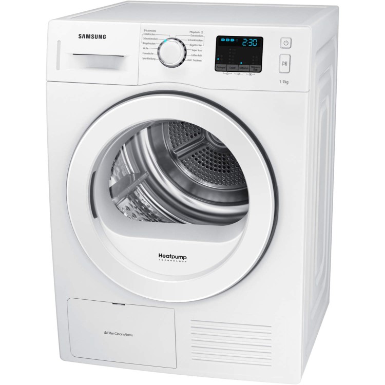 Samsung DV70F5E0HGW 7kg Freestanding Heat Pump Condenser Tumble Dryer White