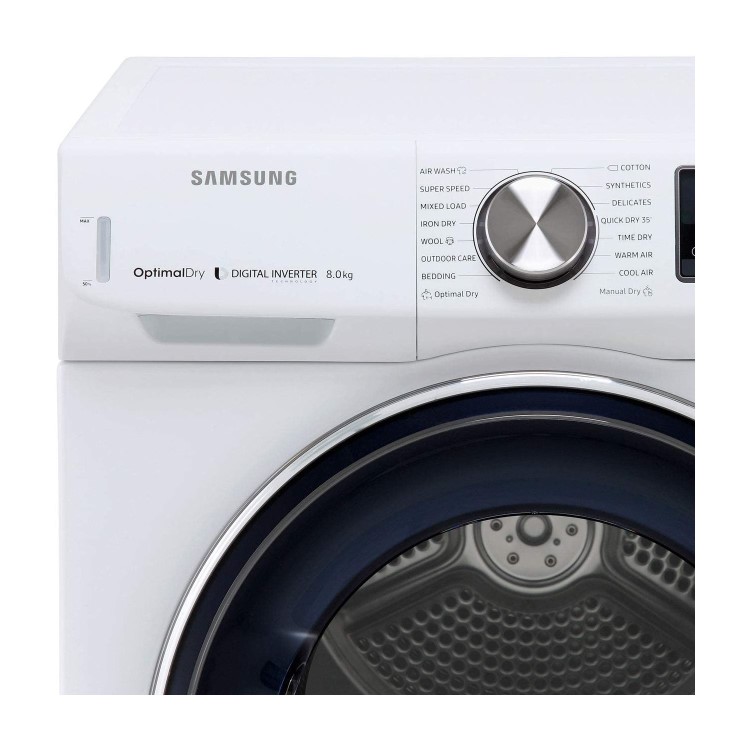 Refurbished Samsung DV80N62542W Freestanding Heat Pump 8KG Tumble Dryer White