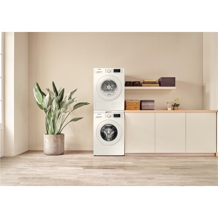 Refurbished Samsung DV80TA020TE/EU Freestanding Heat Pump 8KG Tumble Dryer White